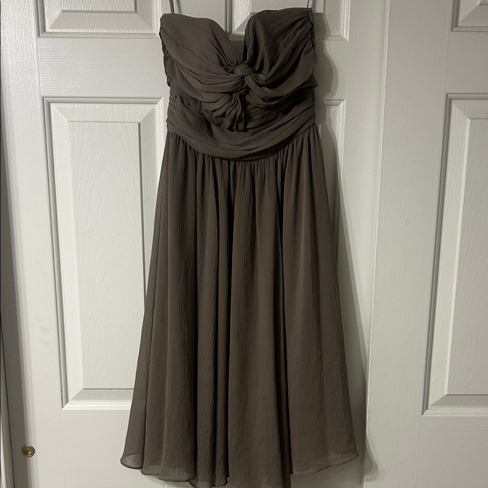 H&M Elegant Strapless Brown Dress